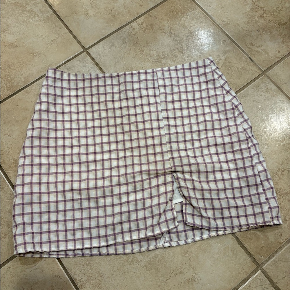 Women’s Purple Plaid Mini Skirt
